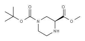 (S)-4-N-Boc-piperazine-2-carboxylic acid methyl ester 구조식 이미지