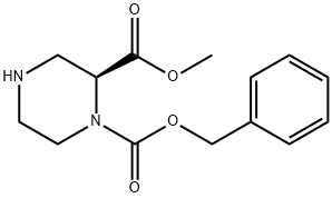 (S)-1-N-CBZ-PIPERAZINE-2-카르복실산메틸에스테르 구조식 이미지