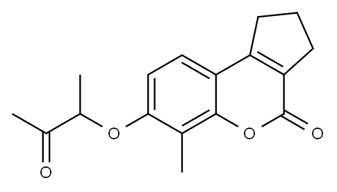 6-METHYL-7-(1-METHYL-2-OXO-PROPOXY)-2,3-DIHYDRO-1H-CYCLOPENTA[C]CHROMEN-4-ONE Structure
