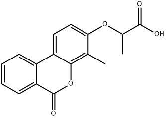 2-(4-METHYL-6-OXO-6H-BENZO[C]CHROMEN-3-YLOXY)-PROPIONIC ACID Structure