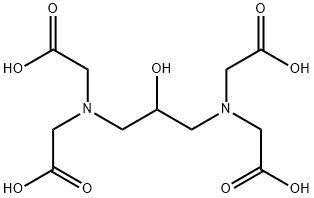 1,3-디아미노-2-하이드록시프로판-N,N,N',N'-테트라아세틱 산 구조식 이미지
