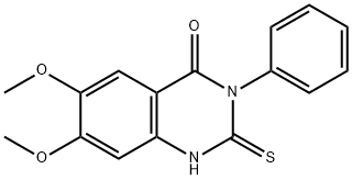 6,7-DiMethoxy-3-phenyl-2-thioxo-2,3-dihydroquinazolin-4(1H)-one 구조식 이미지