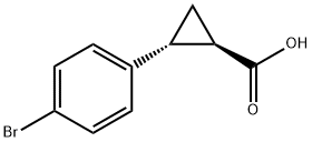 (1R,2R)-2-(4-bromophenyl)Cyclopropanecarboxylic acid 구조식 이미지