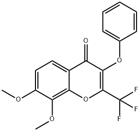 7,8-dimethoxy-3-phenoxy-2-(trifluoromethyl)-4H-chromen-4-one Structure