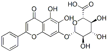 (2S,3S,4S,5R,6S)-6-(5,6-dihydroxy-4-oxo-2-phenyl-chromen-7-yl)oxy-3,4, 5-trihydroxy-oxane-2-carboxylic acid 구조식 이미지