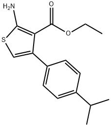 2-AMINO-4-(4-ISOPROPYL-PHENYL)-THIOPHENE-3-CARBOXYLIC ACID ETHYL ESTER Structure