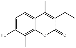 3-ethyl-7-hydroxy-4,8-dimethyl-2H-chromen-2-one 구조식 이미지