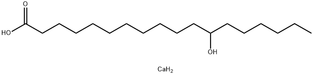12-하이드록시옥타데칸산, 칼슘 염 구조식 이미지