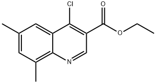 ETHYL 4-CHLORO-6,8-DIMETHYLQUINOLINE-3-CARBOXYLATE 구조식 이미지