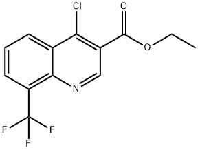 4-CHLORO-8-(트리플루오로메틸)퀴놀린-3-카르복실산에틸에스테르 구조식 이미지