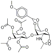메틸2-아세트아미도-2-데옥시-4,6-아니소리덴-O-[β-D-(2,3,4,6-테트라아세틸)갈락토피라노실]-α-D-갈락토피라노사이드 구조식 이미지