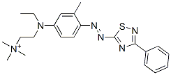[2-[N-ethyl-4-[(3-phenyl-1,2,4-thiadiazol-5-yl)azo]-m-toluidino]ethyl]trimethylammonium  Structure