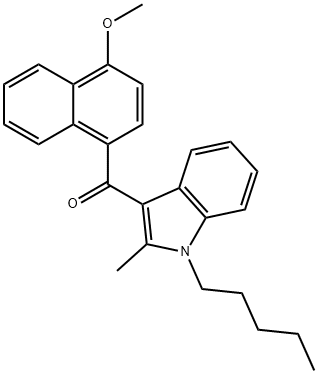 2-메틸-1-펜틸-3-(4-메톡시나프토일)인돌 구조식 이미지