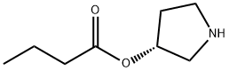 Butanoic acid, (3R)-3-pyrrolidinyl ester (9CI) Structure