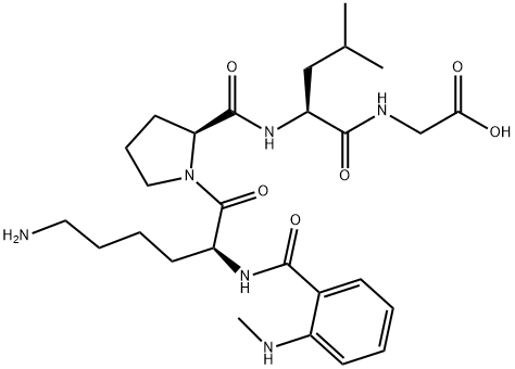 N-ME-ABZ-LYS-PRO-LEU-GLY-OH Structure