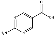 2-Aminopyrimidine-5-carboxylic acid 구조식 이미지