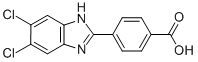5,6-DICHLORO-2-(4-CARBOXYPHENYL)BENZIMIDAZOLE 구조식 이미지