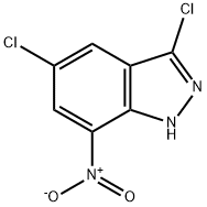 3,5-디클로로-7-니트로(1H)인다졸 구조식 이미지