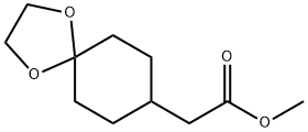 (1,4-Dioxa-spiro[4.5]dec-8-YL)-acetic acid Methyl ester Structure