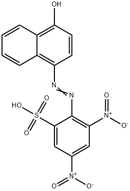 2-[(4-hydroxy-1-naphthyl)azo]-3,5-dinitrobenzenesulphonic acid 구조식 이미지