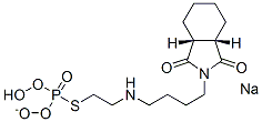 sodium (3aR,7aS)-2-[4-[2-(hydroxy-oxido-phosphoryl)sulfanylethylamino] butyl]-3a,4,5,6,7,7a-hexahydroisoindole-1,3-dione 구조식 이미지