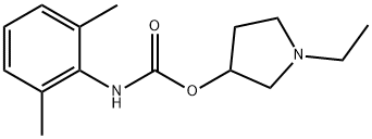 N-(2,6-디메틸페닐)카르밤산1-에틸-3-피롤리디닐에스테르 구조식 이미지