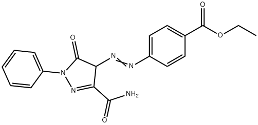 ethyl 4-[[3-(aminocarbonyl)-4,5-dihydro-5-oxo-1-phenyl-1H-pyrazol-4-yl]azo]benzoate Structure