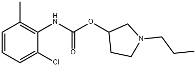 N-(2-클로로-6-메틸페닐)카르밤산1-프로필-3-피롤리디닐에스테르 구조식 이미지