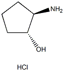 trans-(1R,2R)-2-Aminocyclopentanol hydrochloride Structure
