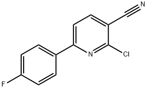 2-CHLORO-6-(4-FLUOROPHENYL)NICOTINONITRILE Structure