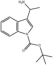 3-(1-AMINO-ETHYL)-INDOLE-1-CARBOXYLIC ACID TERT-BUTYL ESTER Structure