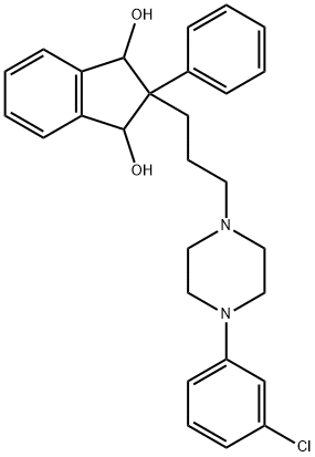 2-[3-[4-(m-Chlorophenyl)-1-piperazinyl]propyl]-2-phenyl-1,3-indanediol Structure