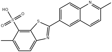 6-methyl-2-(2-methyl-6-quinolyl)benzothiazole-7-sulphonic acid  Structure