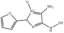 4H-Imidazol-4-one,5-amino-2-(2-furanyl)-2,3-dihydro-,oxime,1-oxide(9CI) 구조식 이미지