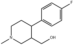 (+/-)-TRANS-4-(플루오로페닐)-3-하이드록시메틸-1-메틸피페리딘 구조식 이미지