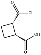 Cyclobutanecarboxylic acid, 2-(chloroformyl)-, cis- (8CI) Structure