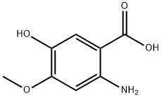 2-아미노-5-하이드록시-4-메톡시벤조산 구조식 이미지