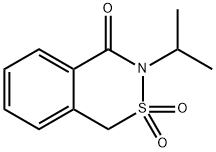 3,4-Dihydro-3-isopropyl-4-oxo-1H-2,3-benzothiazine 2,2-dioxide 구조식 이미지