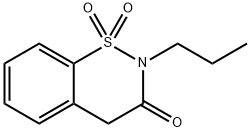 3,4-Dihydro-3-oxo-2-propyl-2H-1,2-benzothiazine 1,1-dioxide Structure