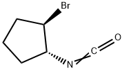 Cyclopentane, 1-bromo-2-isocyanato-, trans- (9CI) Structure