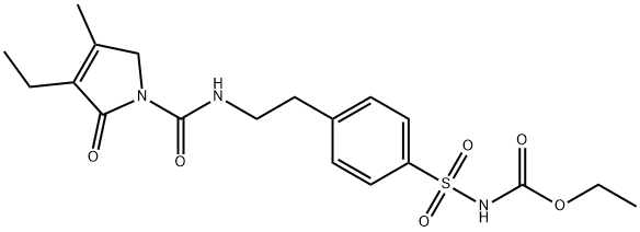 [[4-[2-[[(3-Ethyl-2,5-dihydro-4-methyl-2-oxo-1H-pyrrol-1-yl)carbonyl]amino]ethyl]phenyl]sulfonyl]-carbamic acid ethyl ester Structure