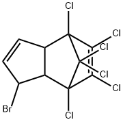 1-Bromo-4,5,6,7,8,8-hexachloro-3a,4,7,7a-tetrahydro-4,7-methano-1H-indene 구조식 이미지