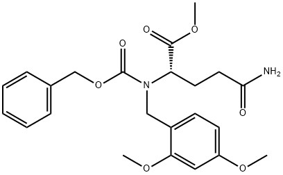 N5-[(2,4-디메톡시페닐)메틸]-N2-[(벤질옥시)카르보닐]-L-글루타민메틸에스테르 구조식 이미지