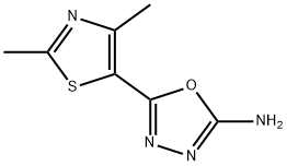 5-(2,4-dimethyl-1,3-thiazol-5-yl)-1,3,4-oxadiazol-2-amine(SALTDATA: FREE) 구조식 이미지