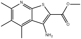 메틸3-아미노-4,5,6-트리메틸티에노[2,3-b]피리딘-2-카르복실레이트 구조식 이미지