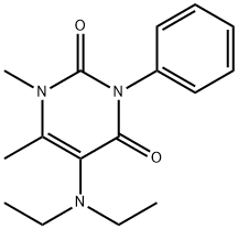 5-디에틸아미노-1,6-디메틸-3-페닐우라실 구조식 이미지