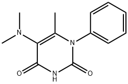 우라실,5-(디메틸아미노)-6-메틸-1-페닐- 구조식 이미지