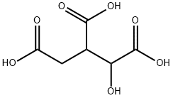 3-carboxy-2,3-dideoxy-1-hydroxypropan-1,2,3-tricarboxylic acid Structure