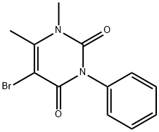 5-Bromo-1,6-dimethyl-3-phenylpyrimidine-2,4(1H,3H)-dione 구조식 이미지