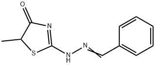 Benzaldehyde, (4,5-dihydro-5-methyl-4-oxo-2-thiazolyl)hydrazone Structure